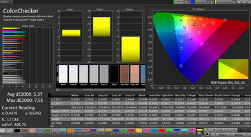 Precisión de color (Espacio de color objetivo sRGB)