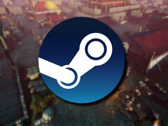 Una imagen en la que se muestra el logotipo de Steam y el juego «Expeditions: Rome», que actualmente tiene un descuento del 75 %.