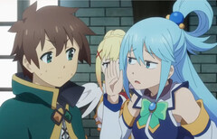 Una captura de pantalla -『この素晴らしい世界に祝福を！３ーBONUS STAGEー』本予告 (Fuente de la imagen: KadokawaAnime en YouTube)