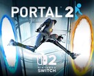 Se muestra una ilustración de Portal 2 con el logotipo de Switch 2 (Fuente de la imagen: Nintendo of America con ediciones)