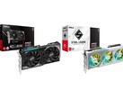 GPU ASRock Radeon RX 9060 XT Challenger (izquierda) y Steel Legend (derecha). (Fuente de la imagen: ASRock)