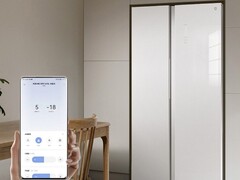 El Xiaomi Mijia Refrigerador Side by Side 610L Ice Crystal White tiene una herramienta inteligente de ajuste de temperatura. (Fuente de la imagen: Xiaomi)