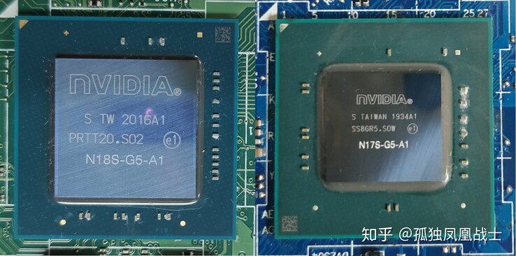 Tanto el MX350 como el MX450 eran chips mucho más grandes que sus predecesores, pero echar más silicio al problema sólo retrasó lo inevitable. (Fuente de la imagen: Zhuanlan)