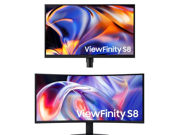 ViewFinity S8 de 27 pulgadas (arriba) y S8 de 40 pulgadas (abajo).