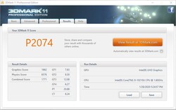 3DMark 11 después de una prueba de esfuerzo