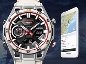 El reloj ECB-2300HR-1A de Casio (en la imagen) es un modelo de edición especial diseñado con Honda. (Fuente de la imagen: Casio)