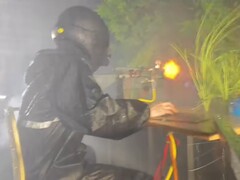 El usuario de Instagram ryc._1216 ha construido un montaje de juego que simula disparos, lluvia y viento. (Fuente de la imagen: ryc._1216 vía Instagram)