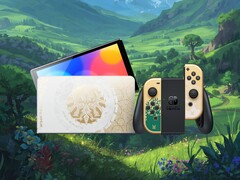 Se muestran la Switch OLED y los Joy-Con de «Zelda: Tears of the Kingdom»