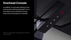 El Cybertruck tiene la palanca de cambios en la consola superior (imagen: Tesla)