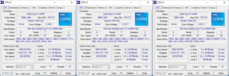 Relojes del núcleo de la CPU-Z (Fuente de la imagen: Comptoir Hardware)