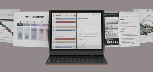 El Boox Note Air5 C cuenta ahora con un accesorio de teclado para un trabajo más productivo. (Fuente de la imagen: Boox)