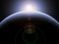 Imagen que muestra un planeta y un amanecer. (Fuente de la imagen: LoganArt - Pixabay)