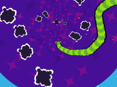 Deep Snake tiene unos efectos visuales coloridos y alucinantes que contrastan con el Snake original de 1997. (Fuente de la imagen: Steam)