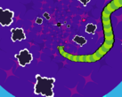 Deep Snake tiene unos efectos visuales coloridos y alucinantes que contrastan con el Snake original de 1997. (Fuente de la imagen: Steam)