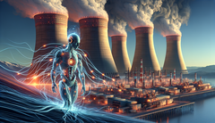 La creciente demanda de IA obliga a las empresas tecnológicas a recurrir a la energía nuclear, menos respetuosa con el medio ambiente. (Fuente de la imagen: generada por la IA, Dall-E 3)
