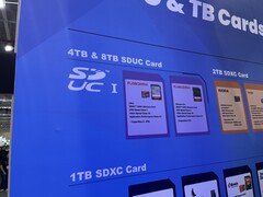 Señales claras en el stand de la Asociación SD: Pronto llegarán las tarjetas SDUC de SanDisk.