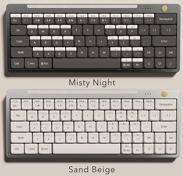 El teclado Hesper64(100) está disponible en Misty Night o Sand Beige. (Fuente de la imagen: Nics Tek)