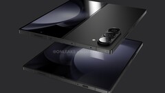 Un render de &quot;Galaxy Z Fold6&quot;. (Fuente: OnLeaks x SmartPrix)