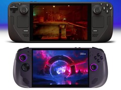 Steam Deck OLED (arriba) y Lenovo Legion Go S (abajo). (Fuente de la imagen: Valve y Best Buy, editado)