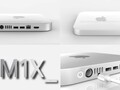 El Mac Mini M1X tiene un aspecto más elegante que la variante M1 de 2020 del mini PC. (Fuente de la imagen: @RendersbyIan - editado)