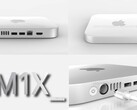 El Mac Mini M1X tiene un aspecto más elegante que la variante M1 de 2020 del mini PC. (Fuente de la imagen: @RendersbyIan - editado)