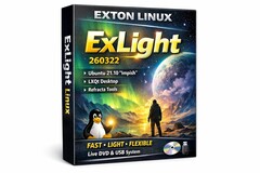 Exton Linux ExLight 260322 lanzado con muchas actualizaciones, incluyendo Enlightenment 0.27.1 y Calamares 3.3.14-1