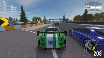 En la imagen: Una captura de pantalla del juego First Racer.