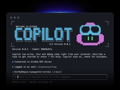 Interfaz CLI de GitHub Copilot ejecutándose en una ventana de terminal.