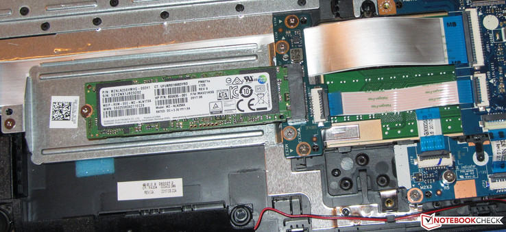 Una vista de la SSD M.2-2280