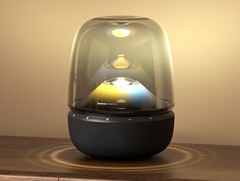 El altavoz Bluetooth Harman Kardon Aura Studio 5 proyecta sonido y luz en 360 grados. (Fuente de la imagen: Harman Kardon Japón)