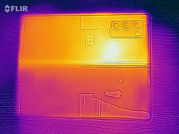 Un mapa de calor del exterior del Galaxy Z Fold2