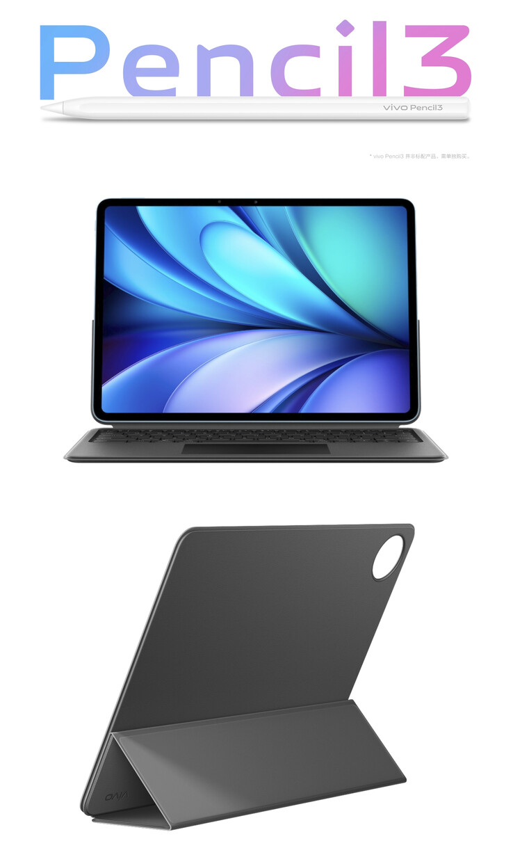 El Vivo Pad5 puede equiparse con varios accesorios de origen. (Fuente de la imagen: Vivo)