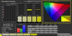 CalMAN: Saturación de color (calibrada)