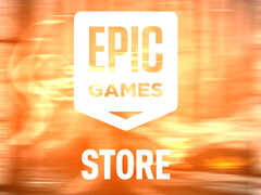 El próximo sorteo de Epic Games para móviles estará disponible hasta el último jueves del mes, con el logotipo en la imagen. (Fuente de la imagen: Epic Games Store - editado) 