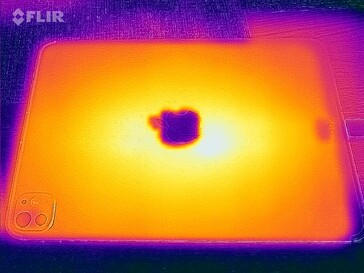 Temperatura de la superficie bajo carga (trasera)
