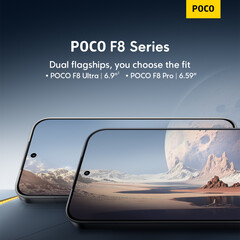 El Poco F8 Pro será mucho más pequeño que el Poco F8 Ultra. (Fuente de la imagen: Xiaomi)