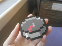 La brújula DIY de Minecraft impresa en 3D (en la imagen). (Fuente de la imagen: u/Intelligent-Cause751 vía r/minecraft)