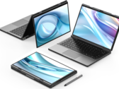 El portátil GPD DUO de doble pantalla admite GPU externas a través del puerto OCuLink (Fuente: GPD) 