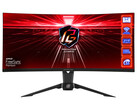 El ASRock PG34WQ15R2B es un monitor VA para juegos con una tasa de refresco de 165 Hz y una resolución de 1440p. (Fuente de la imagen: ASRock)