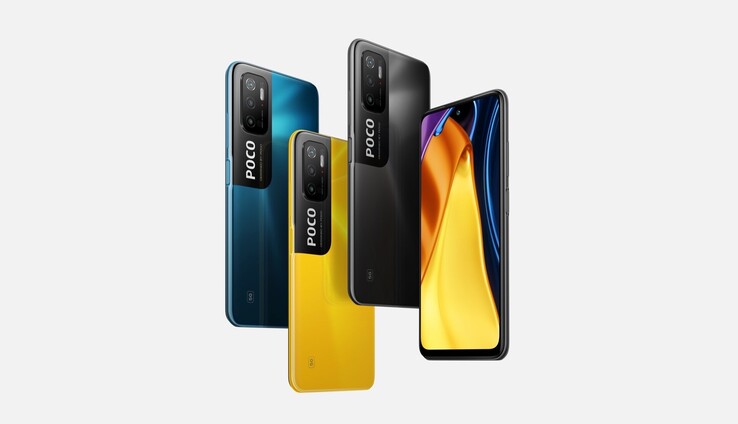 El POCO M3 Pro 5G estará disponible en tres colores. (Fuente de la imagen: Xiaomi)