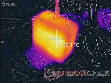 El adaptador de CA puede alcanzar casi 40 C después de una hora de juego