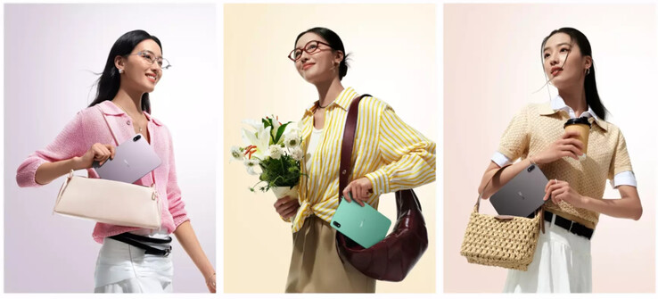 Los tres colores de lanzamiento del Oppo Pad Mini.