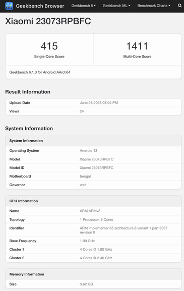 (Fuente de la imagen: Geekbench)