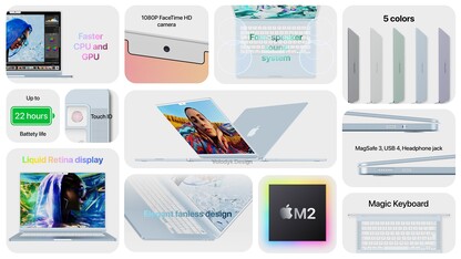 Material de marketing del MacBook Air M2 hecho por un fan. (Fuente de la imagen: @ld_vova)