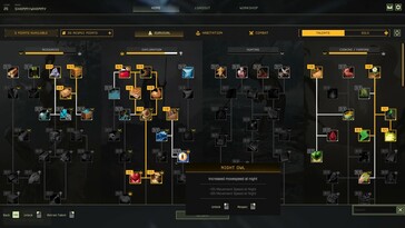 Una imagen que muestra un árbol de habilidades en Icarus.