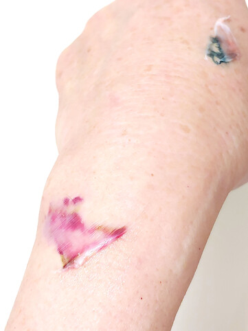 Tatuajes después de una ducha.