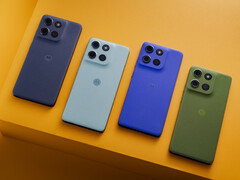 Motorola describe los colores de lanzamiento del Moto G56 como Black Oyster, Grey Mist, Dazzling Blue y Dill, todos ellos con la marca Pantone. (Fuente de la imagen: Motorola)