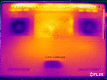 Temperaturas de la superficie de la prueba de tensión (abajo)