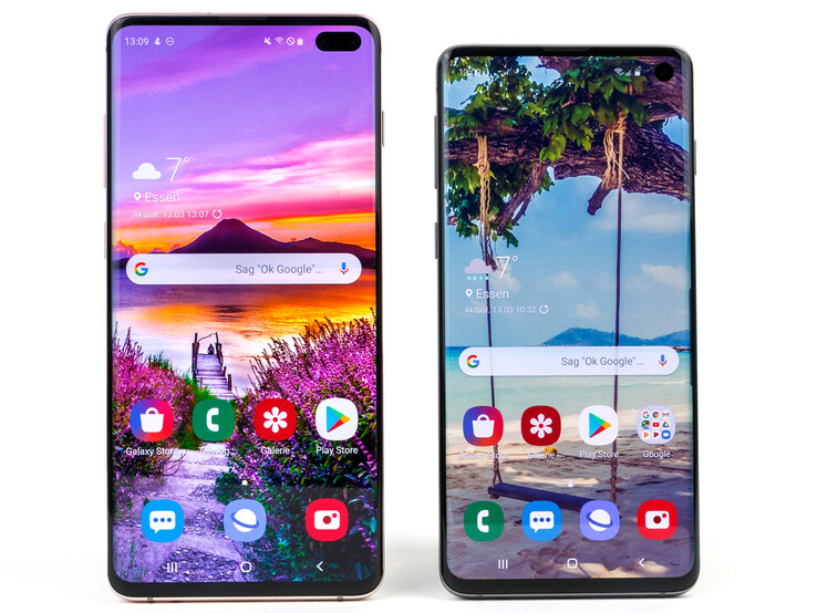 El Galaxy S10+ junto a su hermano menor, el Galaxy S10