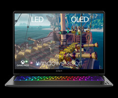 El Omen Transcend 14 tiene un diseño moderno adornado con iluminación RGB. (Fuente de la imagen: Windows Report)